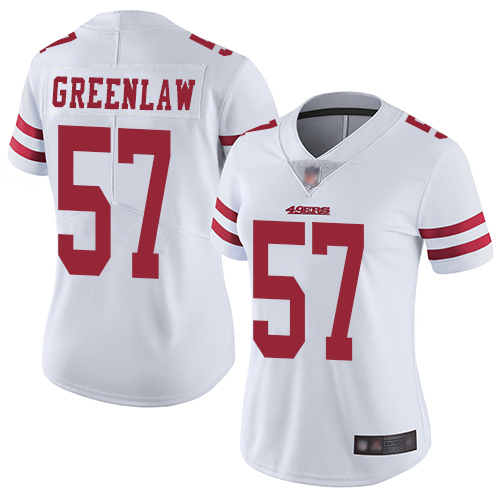 San Francisco 49ers Limited White Women Dre Greenlaw Road NFL Jersey #57 Vapor Untouchable->youth nfl jersey->Youth Jersey